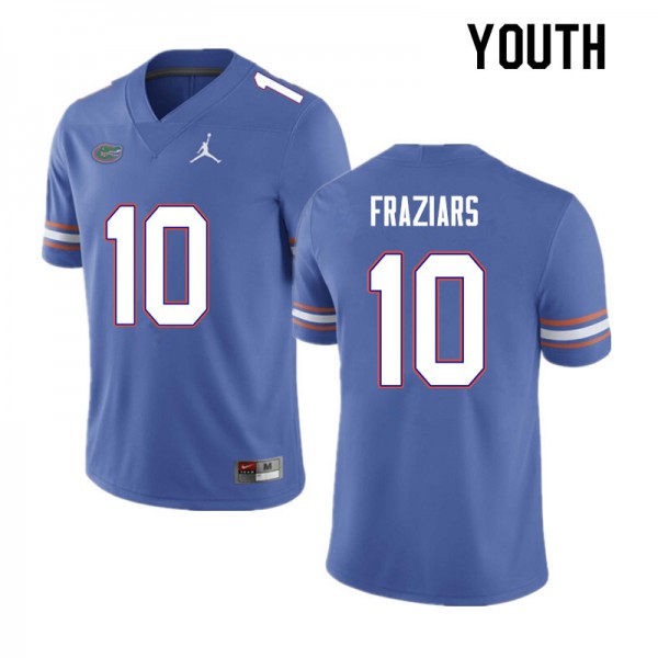 Youth #10 Ja'Quavion Fraziars Florida Gators College Football Jerseys Blue